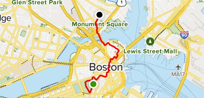 Boston Freedom Trail Tour Map
