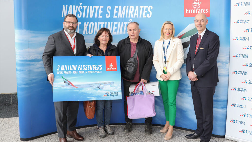 Emirates carries three million passengers in 14 years on Prague-Dubai route