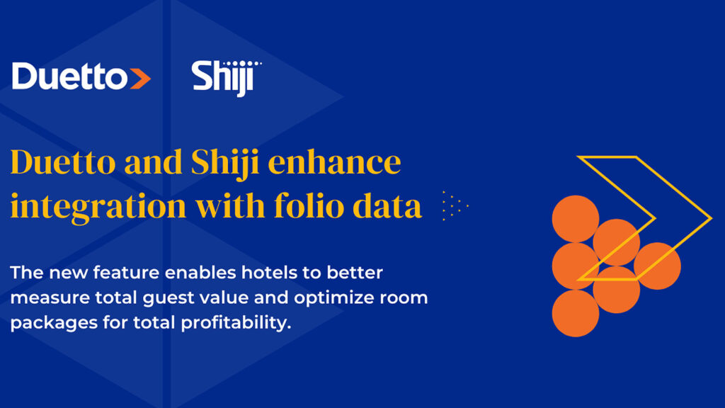 Duetto and Shiji enhance integration with folio data
