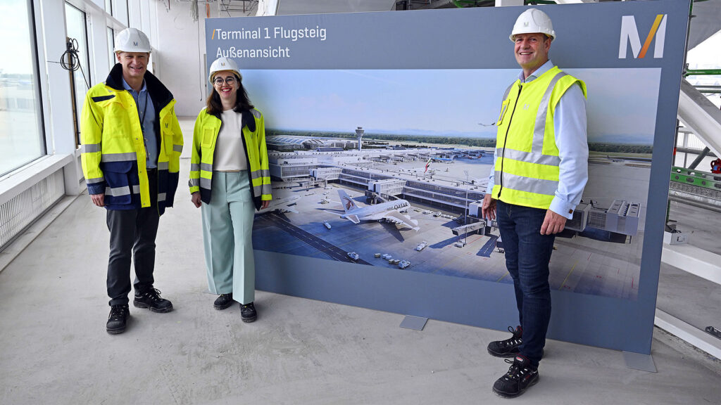 Munich Airport presents progress in construction work on the new pier of Terminal 1